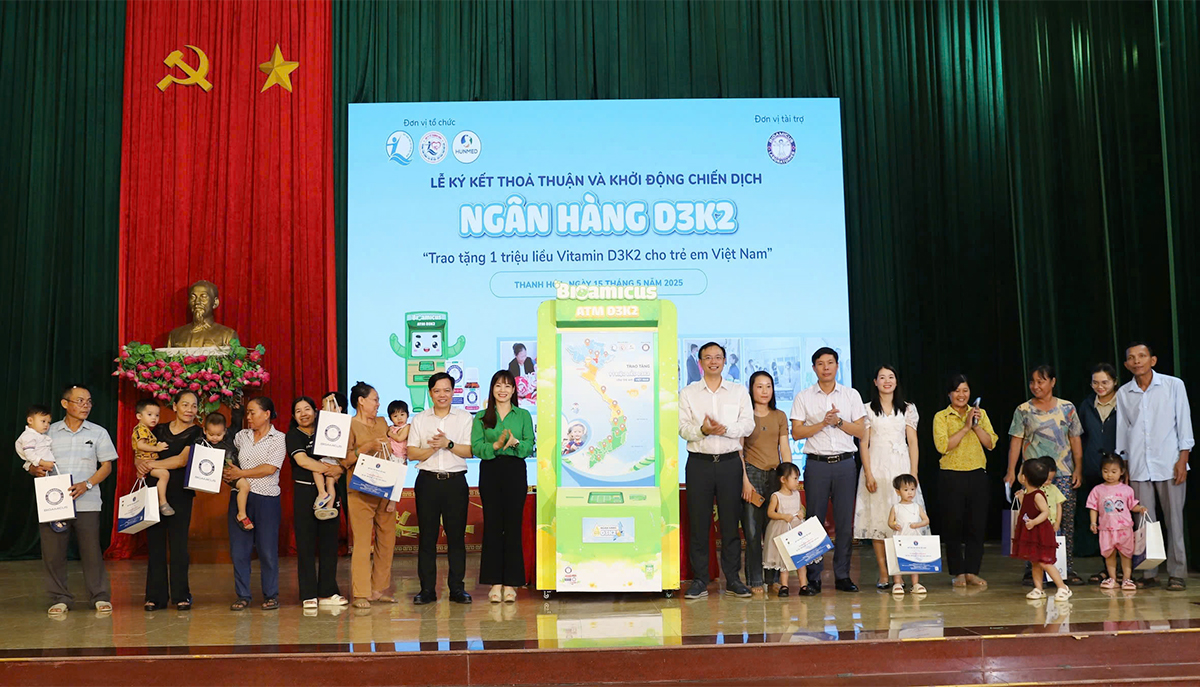 Khởi động chiến dịch “Ngân hàng D3K2” - trao tặng 1 triệu liều Vitamin D3K2 cho trẻ em Việt Nam

